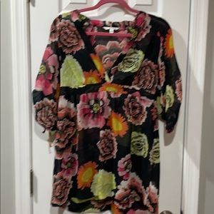 Floral Cabi sheer tunic
